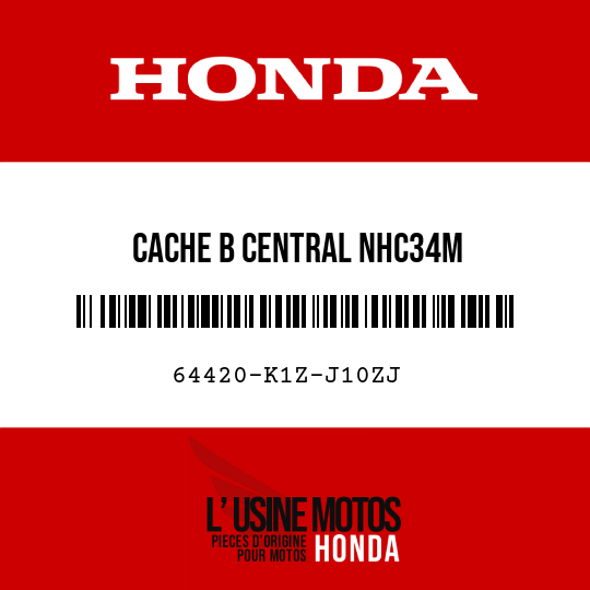 image de 64420-K1Z-J10ZJ CACHE B CENTRAL NHC34M