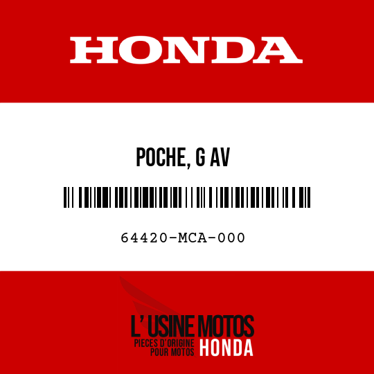 image de 64420-MCA-000 POCHE, G AV