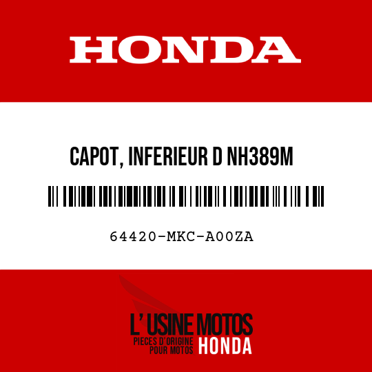image de 64420-MKC-A00ZA CAPOT, INFERIEUR D NH389M