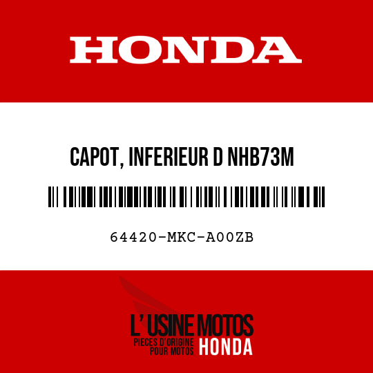 image de 64420-MKC-A00ZB CAPOT, INFERIEUR D NHB73M