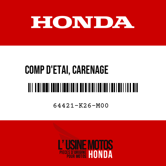 image de 64421-K26-M00 COMP D'ETAI, CARENAGE        INFERIEUR