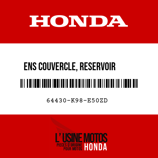 image de 64430-K98-E50ZD ENS COUVERCLE, RESERVOIR     CARBURANT D (WL) TYPE1