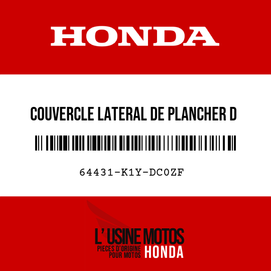 image de 64431-K1Y-DC0ZF COUVERCLE LATERAL DE PLANCHER D R406M