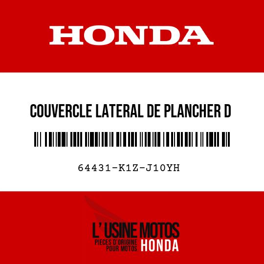image de 64431-K1Z-J10YH COUVERCLE LATERAL DE PLANCHER D PB434M