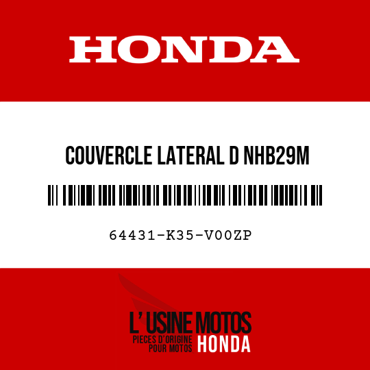 image de 64431-K35-V00ZP COUVERCLE LATERAL D NHB29M