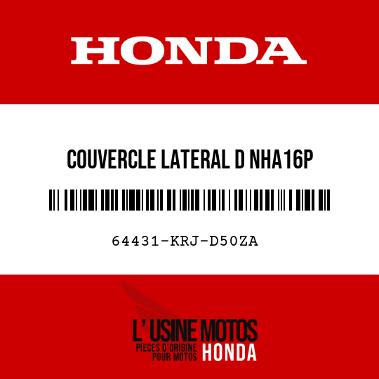 image de 64431-KRJ-D50ZA COUVERCLE LATERAL D NHA16P
