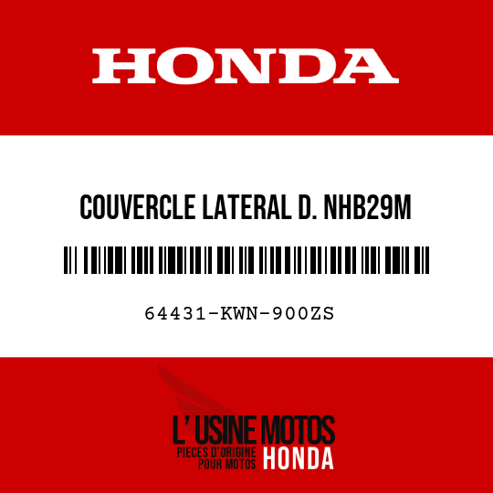 image de 64431-KWN-900ZS COUVERCLE LATERAL D. NHB29M