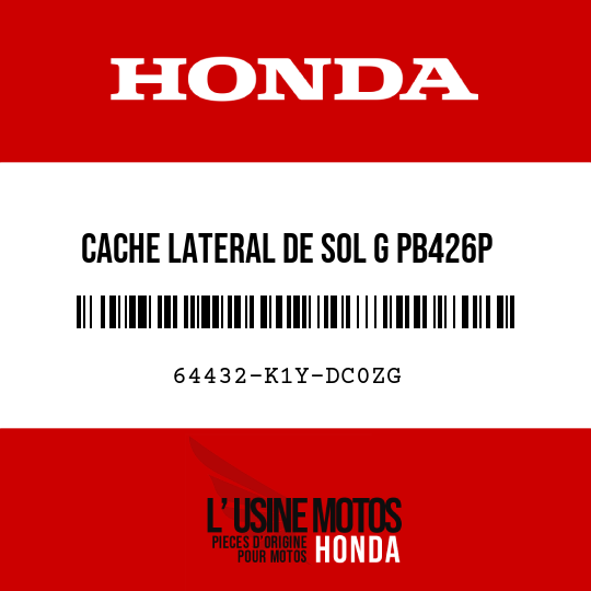 image de 64432-K1Y-DC0ZG CACHE LATERAL DE SOL G PB426P