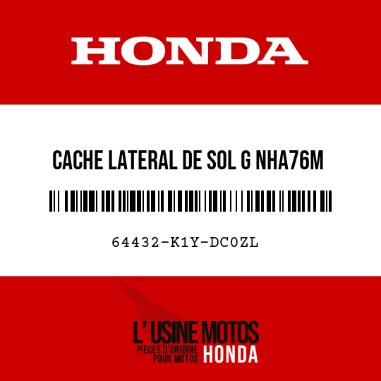 image de 64432-K1Y-DC0ZL CACHE LATERAL DE SOL G NHA76M