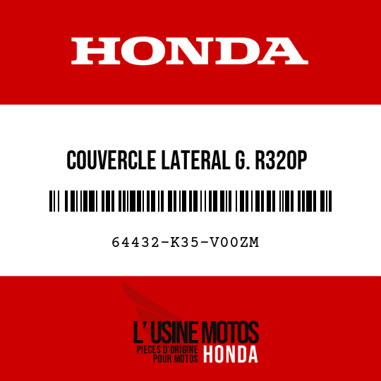 image de 64432-K35-V00ZM COUVERCLE LATERAL G. R320P