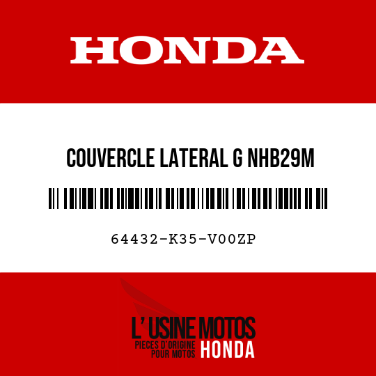 image de 64432-K35-V00ZP COUVERCLE LATERAL G NHB29M