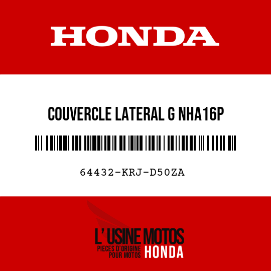image de 64432-KRJ-D50ZA COUVERCLE LATERAL G NHA16P