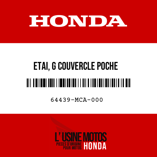 image de 64439-MCA-000 ETAI, G COUVERCLE POCHE