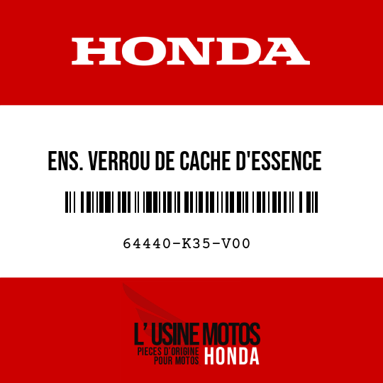 image de 64440-K35-V00 ENS. VERROU DE CACHE D'ESSENCE