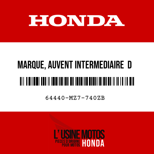 image de 64440-MZ7-740ZB MARQUE, AUVENT INTERMEDIAIRE  D TYPE5