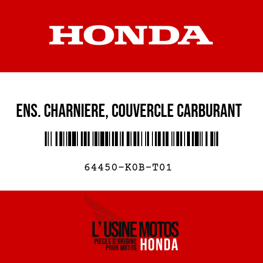 image de 64450-K0B-T01 ENS. CHARNIERE, COUVERCLE CARBURANT