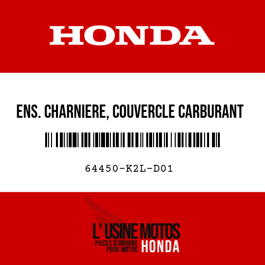 image de 64450-K2L-D01 ENS. CHARNIERE, COUVERCLE CARBURANT