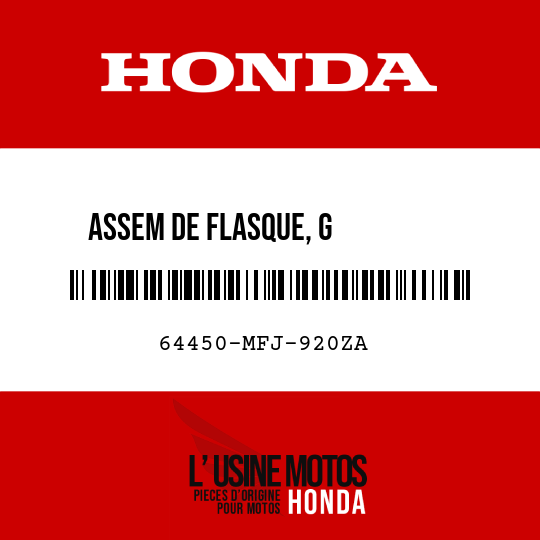image de 64450-MFJ-920ZA ASSEM DE FLASQUE, G         INFERIEUR TYPE1