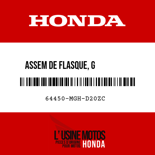 image de 64450-MGH-D20ZC ASSEM DE FLASQUE, G         INFERIEUR NHA86M