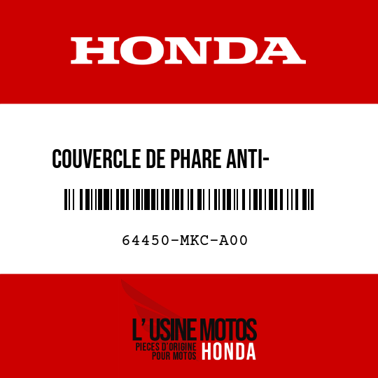 image de 64450-MKC-A00 COUVERCLE DE PHARE ANTI-      BROUILLARD AV G