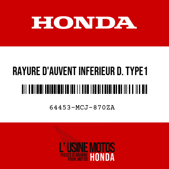 image de 64453-MCJ-870ZA RAYURE D'AUVENT INFERIEUR D. TYPE1