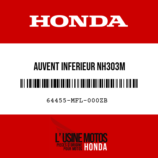 image de 64455-MFL-000ZB AUVENT INFERIEUR NH303M