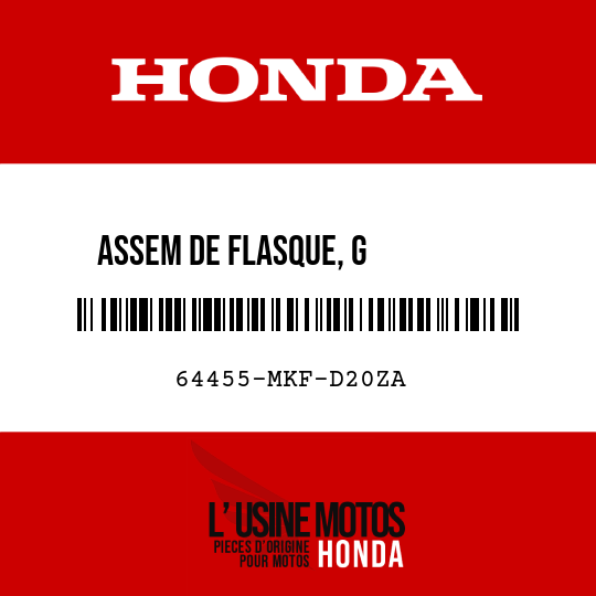 image de 64455-MKF-D20ZA ASSEM DE FLASQUE, G         INFERIEUR (WL) NHA86M