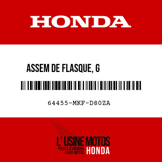 image de 64455-MKF-D80ZA ASSEM DE FLASQUE, G         INFERIEUR (WL) TYPE1