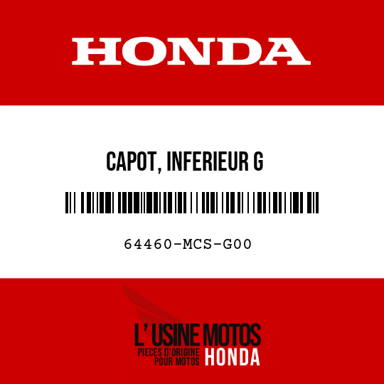 image de 64460-MCS-G00 CAPOT, INFERIEUR G