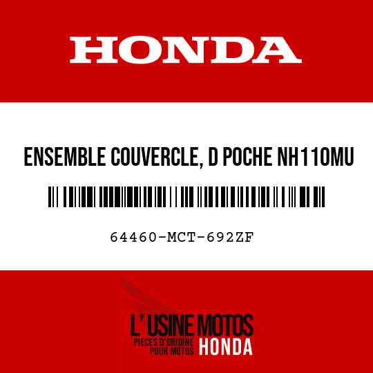 image de 64460-MCT-692ZF ENSEMBLE COUVERCLE, D POCHE NH110MU 
