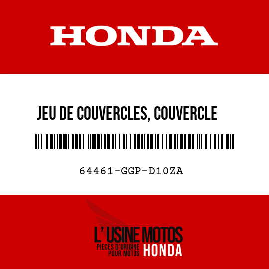 image de 64461-GGP-D10ZA JEU DE COUVERCLES, COUVERCLE  CONDUITE PRINCIPALE (WL) TYPE1