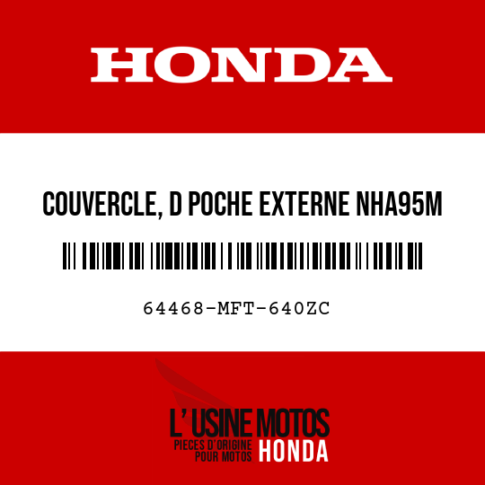 image de 64468-MFT-640ZC COUVERCLE, D POCHE EXTERNE NHA95M 