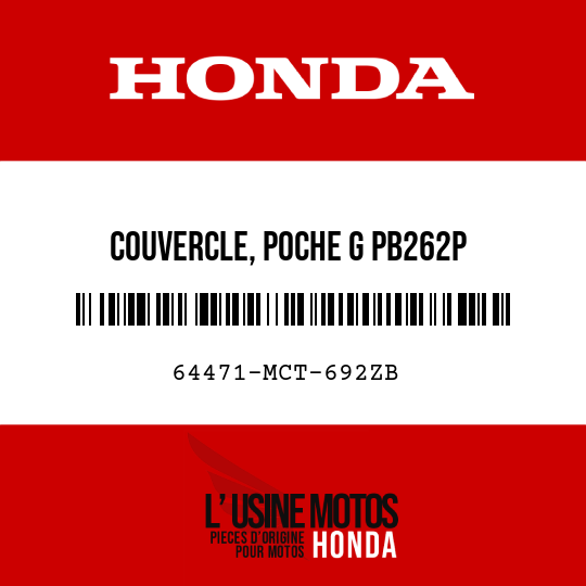 image de 64471-MCT-692ZB COUVERCLE, POCHE G PB262P 
