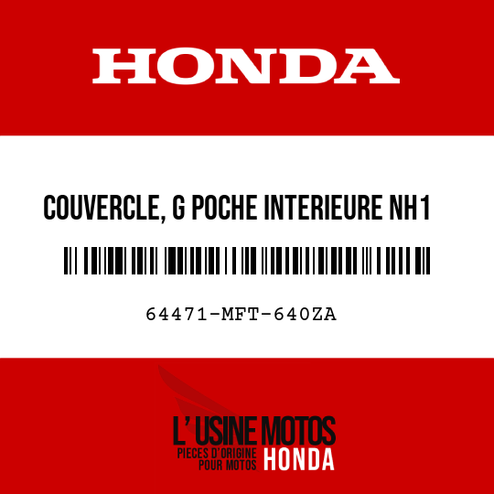 image de 64471-MFT-640ZA COUVERCLE, G POCHE INTERIEURE NH1 