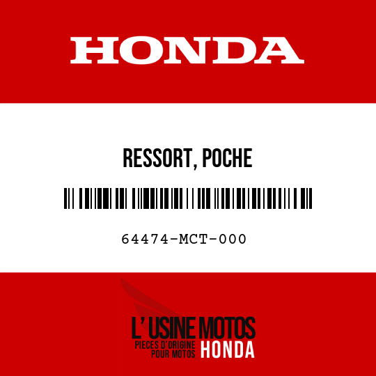 image de 64474-MCT-000 RESSORT, POCHE