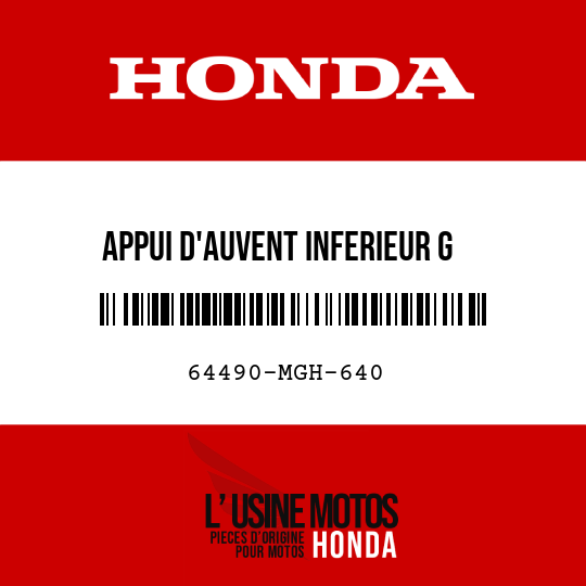 image de 64490-MGH-640 APPUI D'AUVENT INFERIEUR G