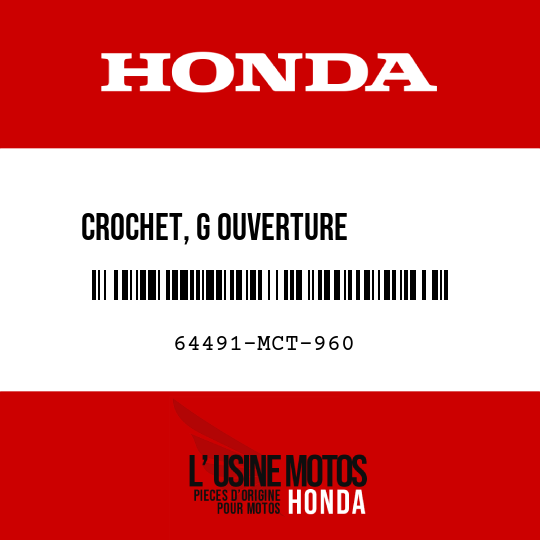 image de 64491-MCT-960 CROCHET, G OUVERTURE         COUVERCLE POCHE