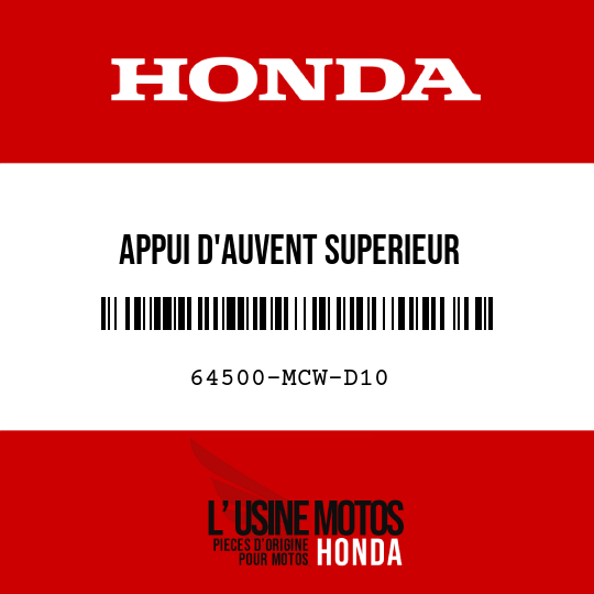 image de 64500-MCW-D10 APPUI D'AUVENT SUPERIEUR