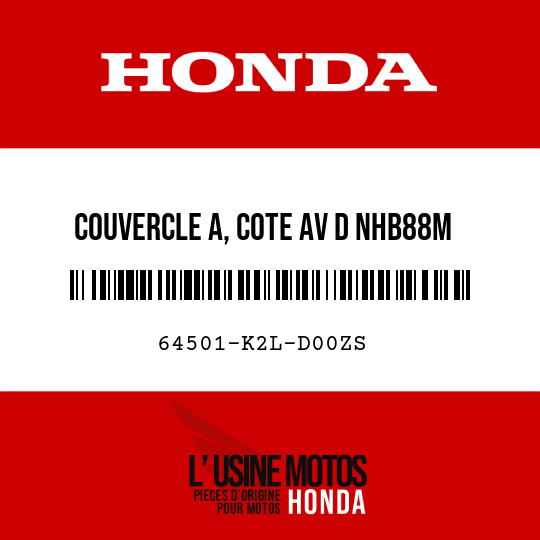 image de 64501-K2L-D00ZS COUVERCLE A, COTE AV D NHB88M