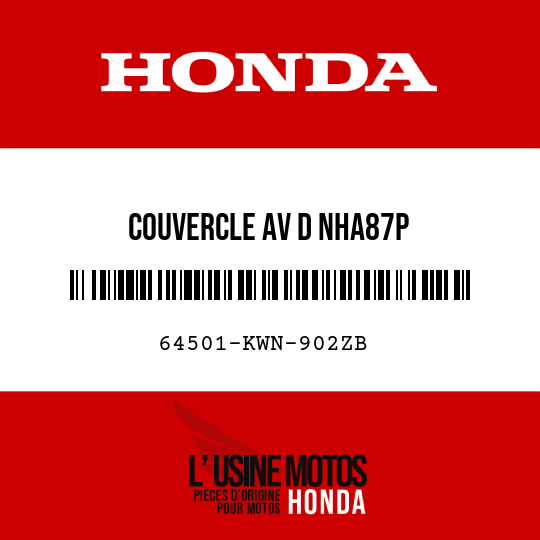image de 64501-KWN-902ZB COUVERCLE AV D NHA87P