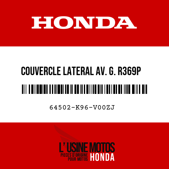 image de 64502-K96-V00ZJ COUVERCLE LATERAL AV. G. R369P