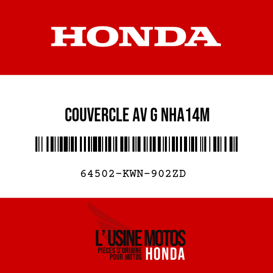 image de 64502-KWN-902ZD COUVERCLE AV G NHA14M