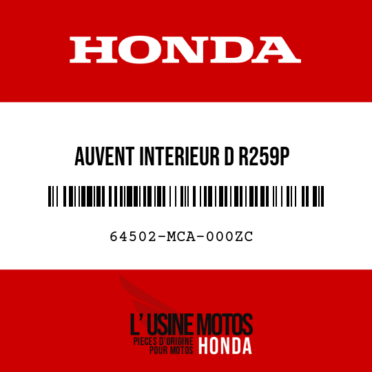 image de 64502-MCA-000ZC AUVENT INTERIEUR D R259P 