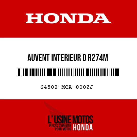image de 64502-MCA-000ZJ AUVENT INTERIEUR D R274M 