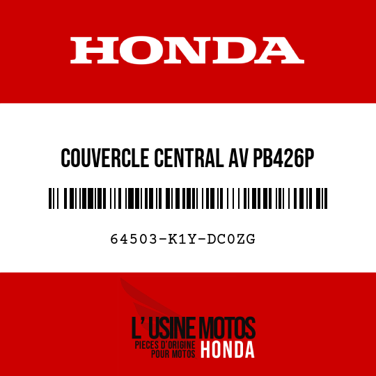 image de 64503-K1Y-DC0ZG COUVERCLE CENTRAL AV PB426P