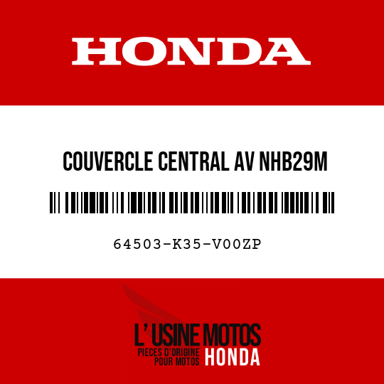 image de 64503-K35-V00ZP COUVERCLE CENTRAL AV NHB29M
