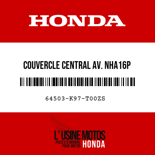 image de 64503-K97-T00ZS COUVERCLE CENTRAL AV. NHA16P