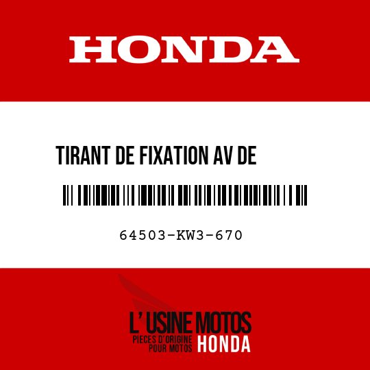 image de 64503-KW3-670 TIRANT DE FIXATION AV DE     COMPTEUR