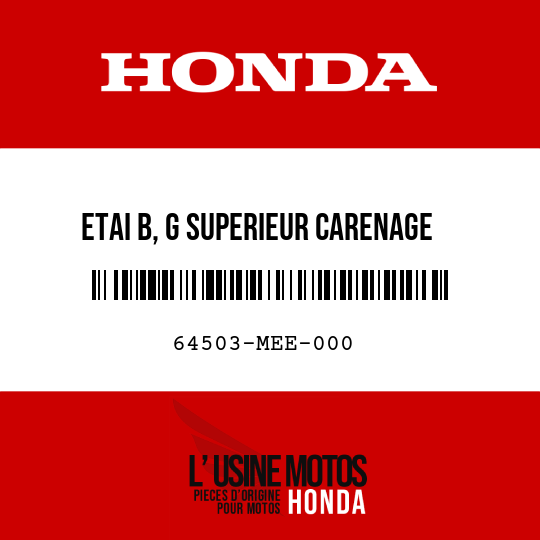 image de 64503-MEE-000 ETAI B, G SUPERIEUR CARENAGE