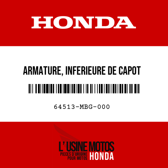 image de 64513-MBG-000 ARMATURE, INFERIEURE DE CAPOT LATERAL AV G